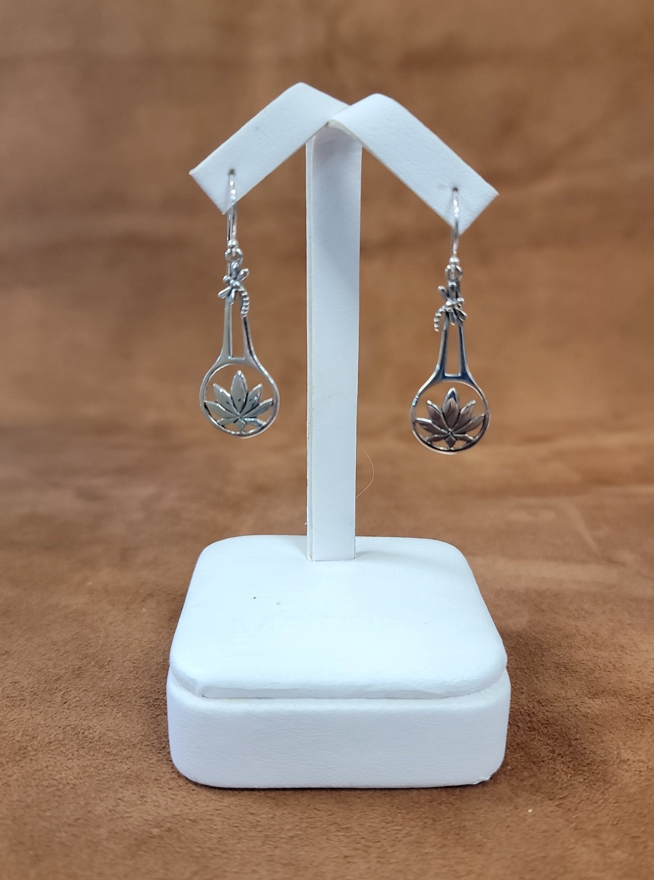 Vera Wolf Sterling Silver Earrings Lotus Flower