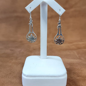 Vera Wolf Sterling Silver Earrings Lotus Flower