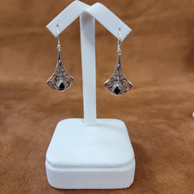 Vera Wolf Sterling Silver Earrings with Red Gemstone