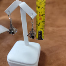 Vera Wolf Sterling Silver Earrings with Red Gemstone