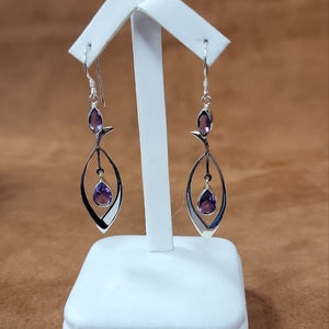 Vera Wolf Sterling Silver Earrings with Amethyst