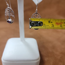 Vera Wolf Sterling Silver Earrings Tree of Life Amethyst gemstone