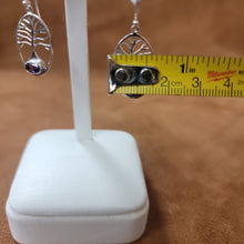 Vera Wolf Sterling Silver Earrings Tree of Life Amethyst gemstone