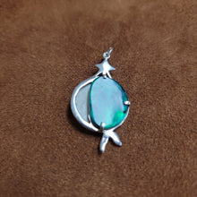 Vera Wolf Sterling Silver Pendent Abalone, Mermaid and Moon