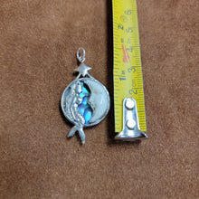 Vera Wolf Sterling Silver Pendent Abalone, Mermaid and Moon