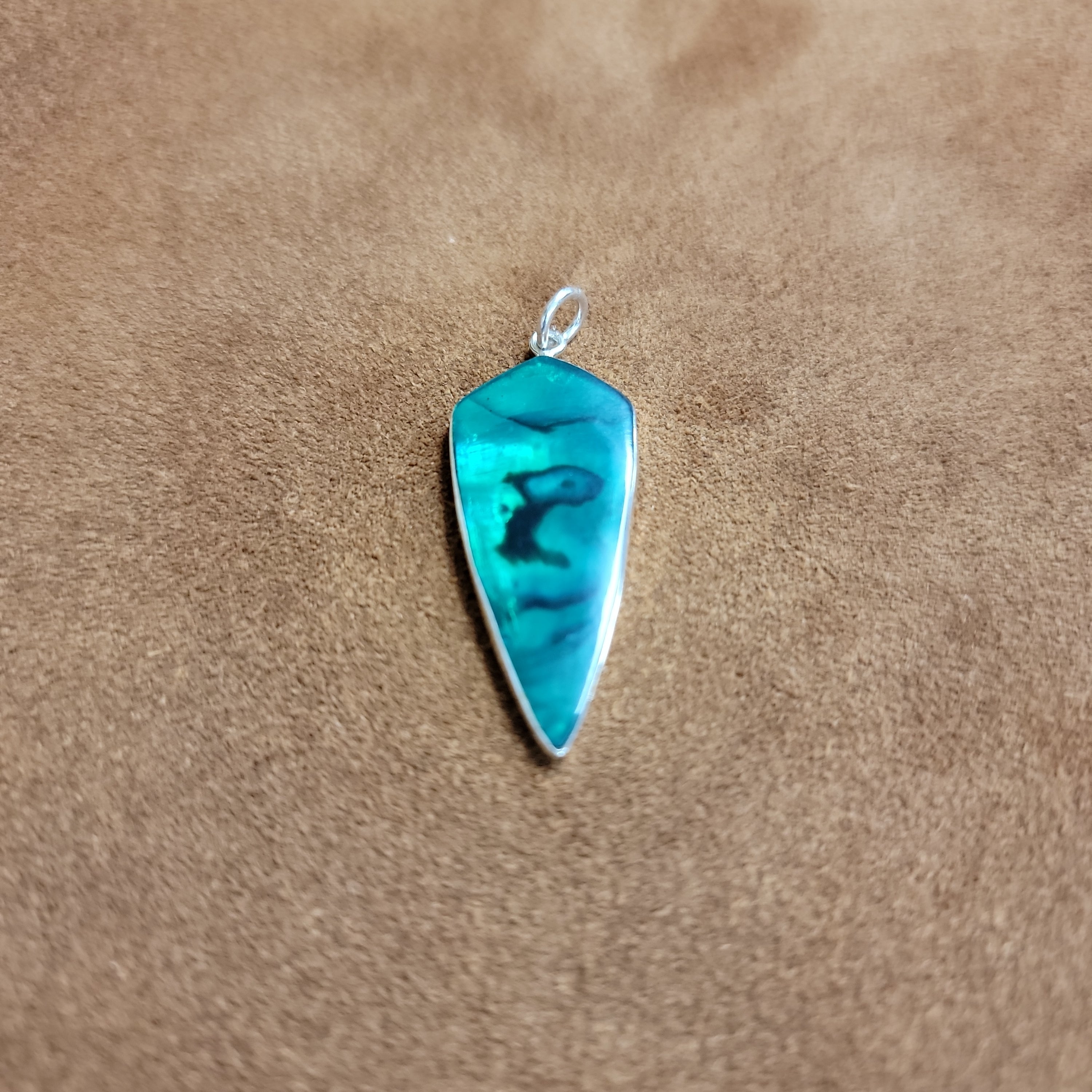 Vera Wolf Sterling Silver Pendent Abalone, Mermaid