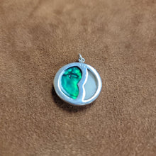 Vera Wolf Sterling Silver Pendent Abalone, Moon