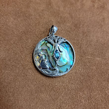 Vera Wolf Sterling Silver Pendent Abalone, Moon and Pixie
