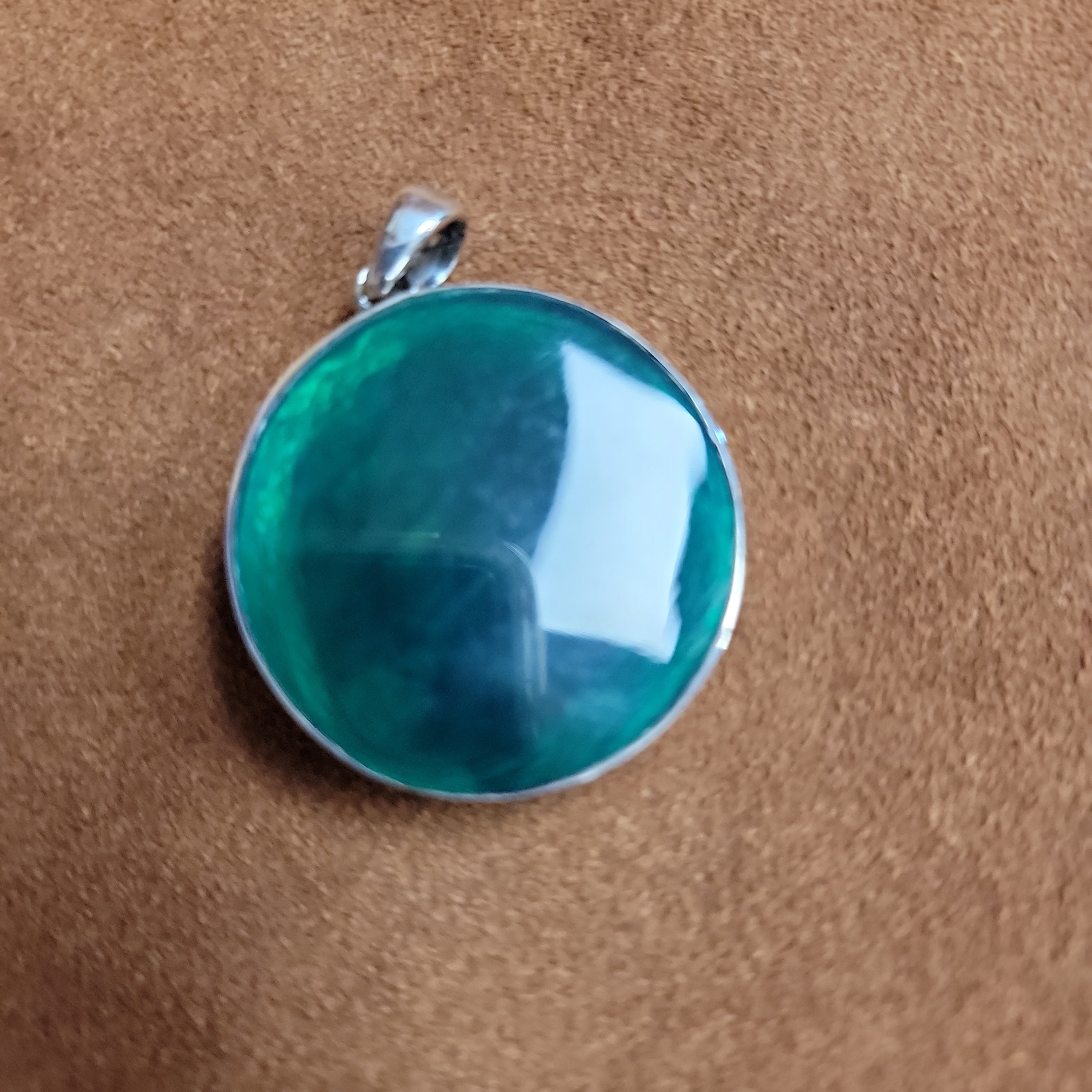 Vera Wolf Sterling Silver Pendent Abalone, Moon and Pixie