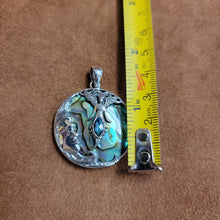 Vera Wolf Sterling Silver Pendent Abalone, Moon and Pixie