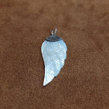 Vera Wolf Sterling Silver Pendent mother of Pearl Wing