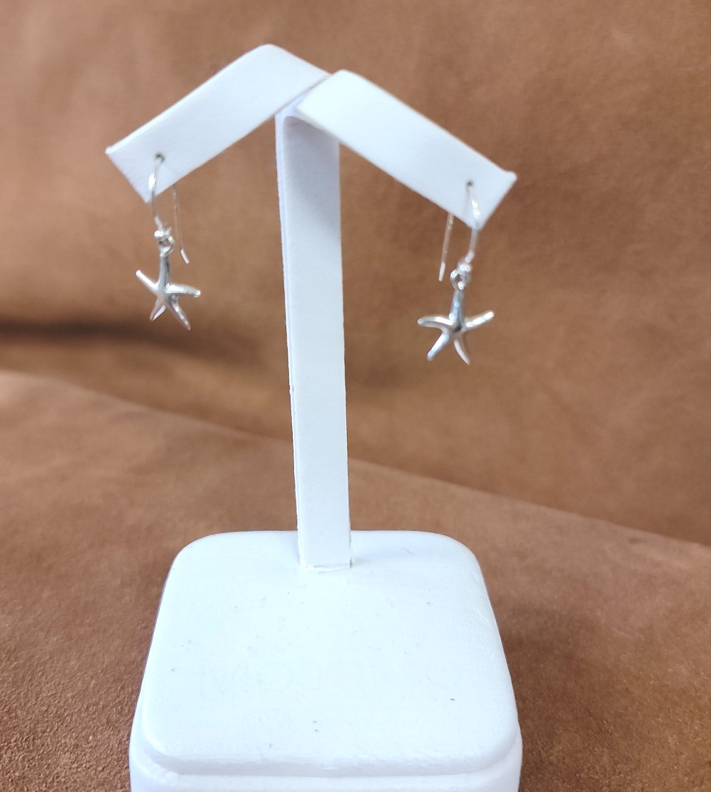 Vera Wolf Sterling Silver Earrings Starfish