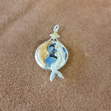 Vera Wolf Sterling Silver Pendent Abalone, Mermaid and Moon