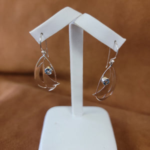 Vera Wolf Sterling Silver Earrings Sailboat