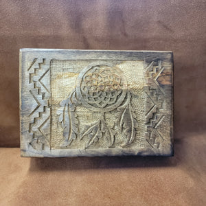 Wooden Carved Box Dream Catcher