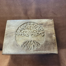 Wooden Carved Box Tree of Life