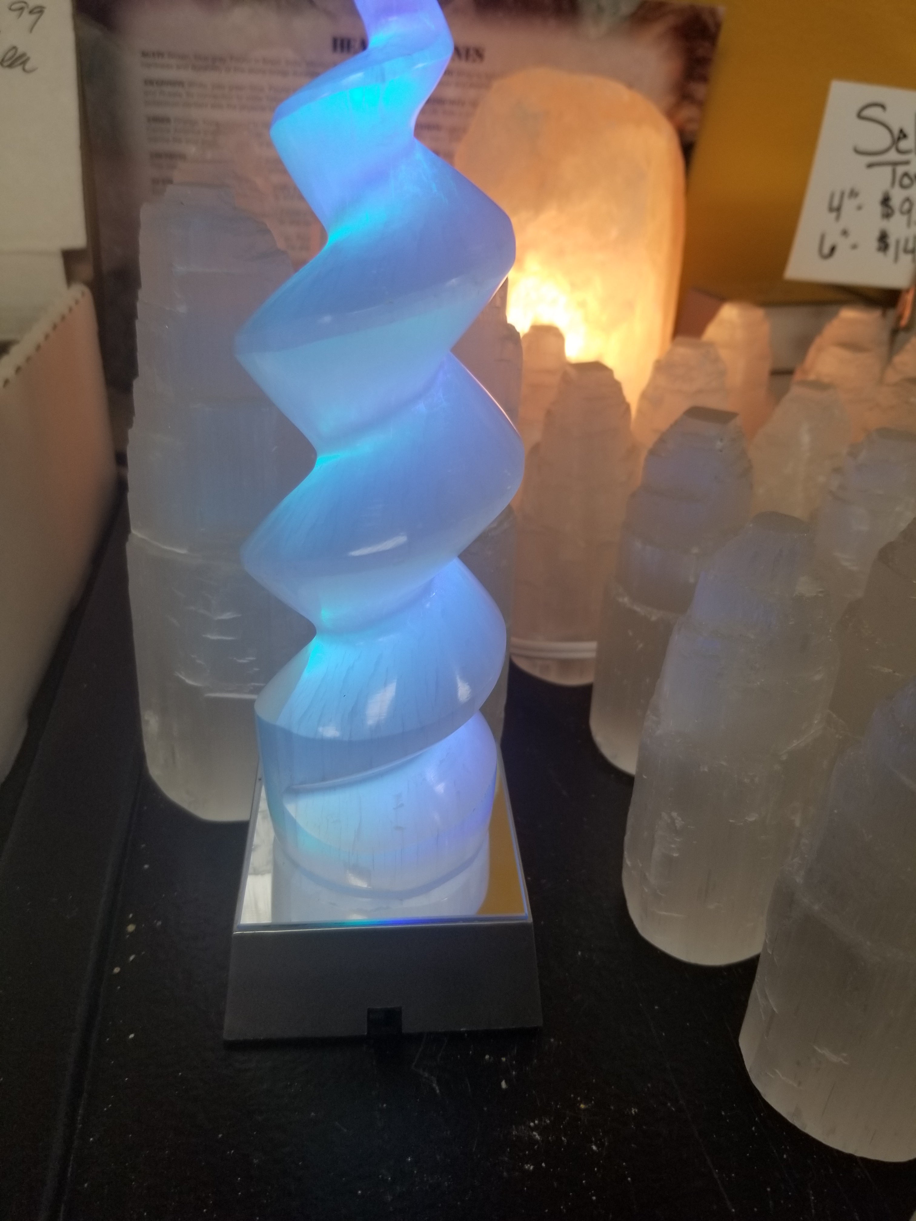 Beautiful Spiral Selenite Minerals