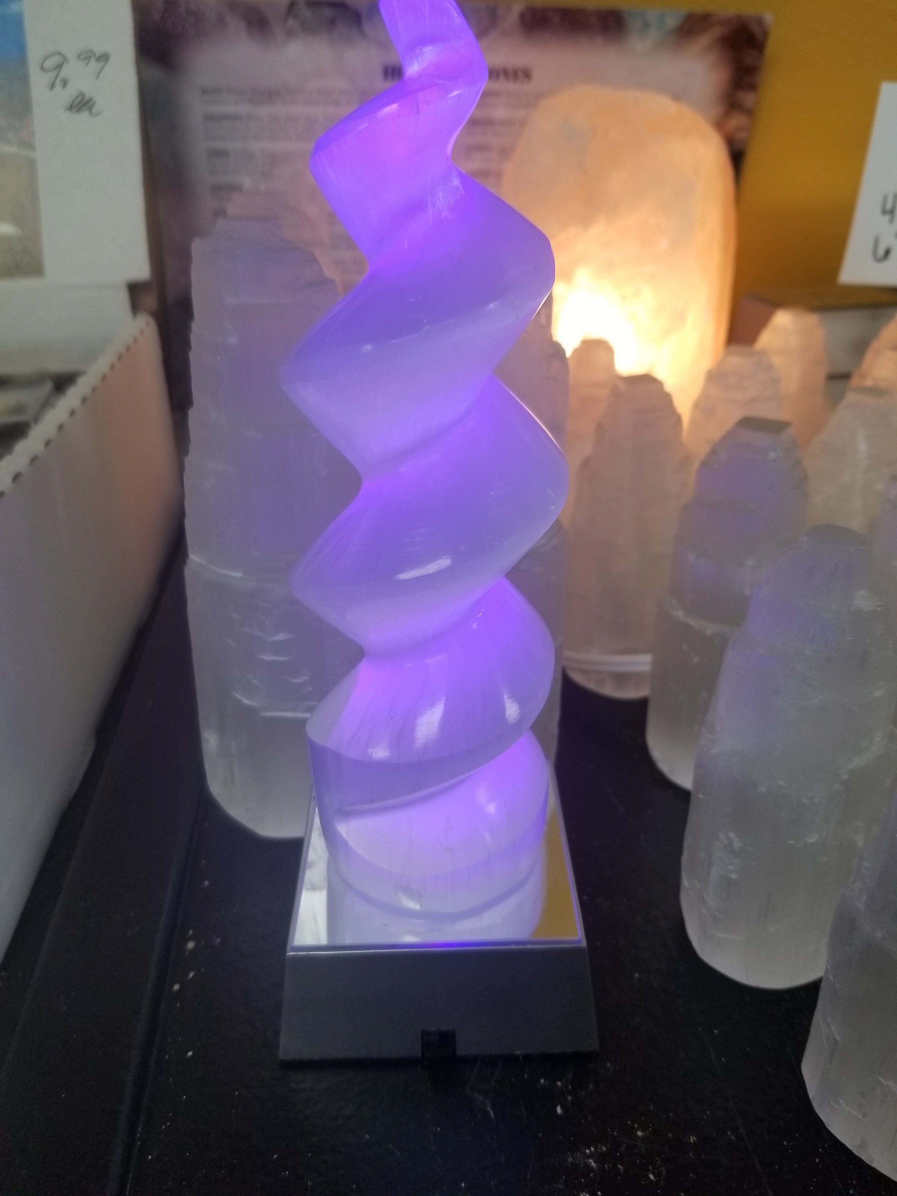 Beautiful Spiral Selenite Minerals