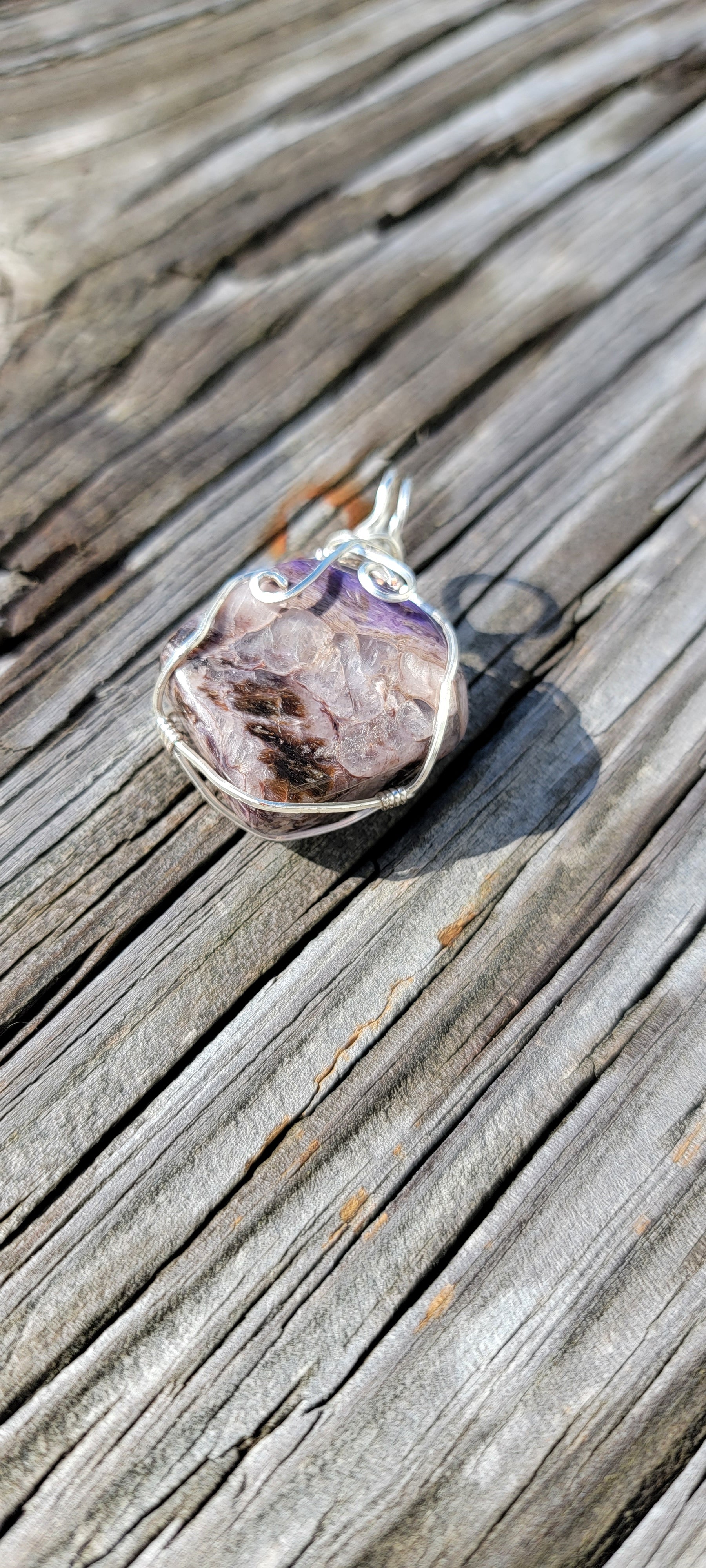 Charoite Pendent Handwrapped by CS