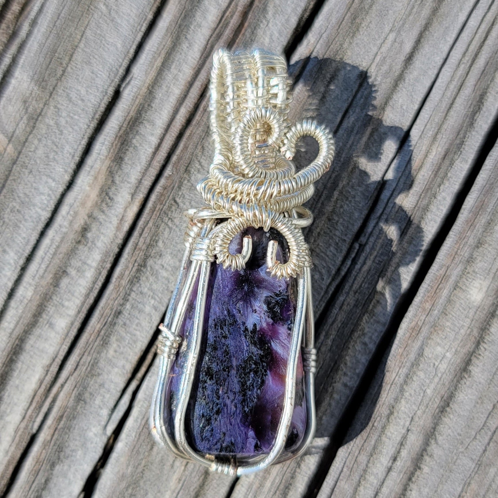 Charoite Pendent Handwrapped by CS