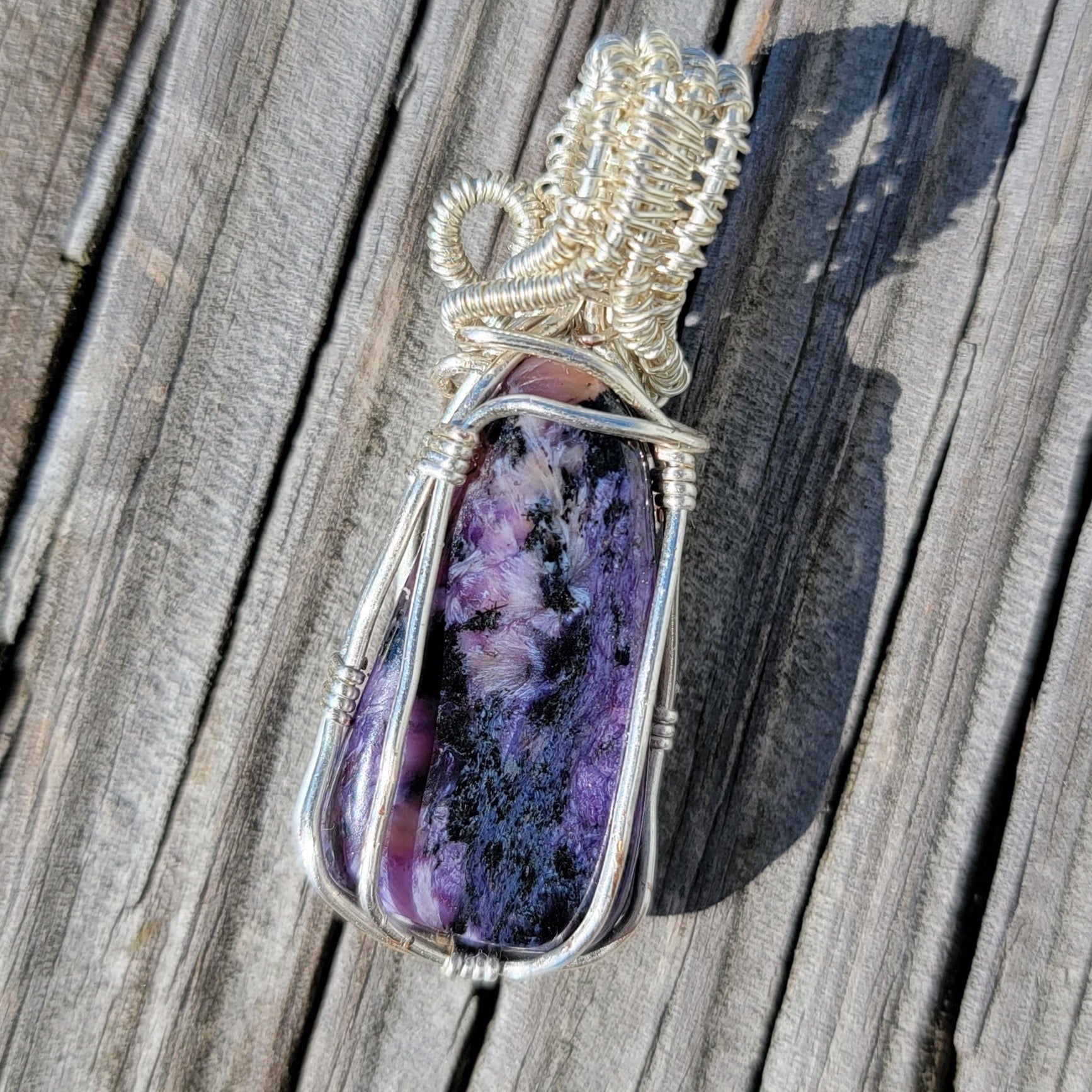 Charoite Pendent Handwrapped by CS