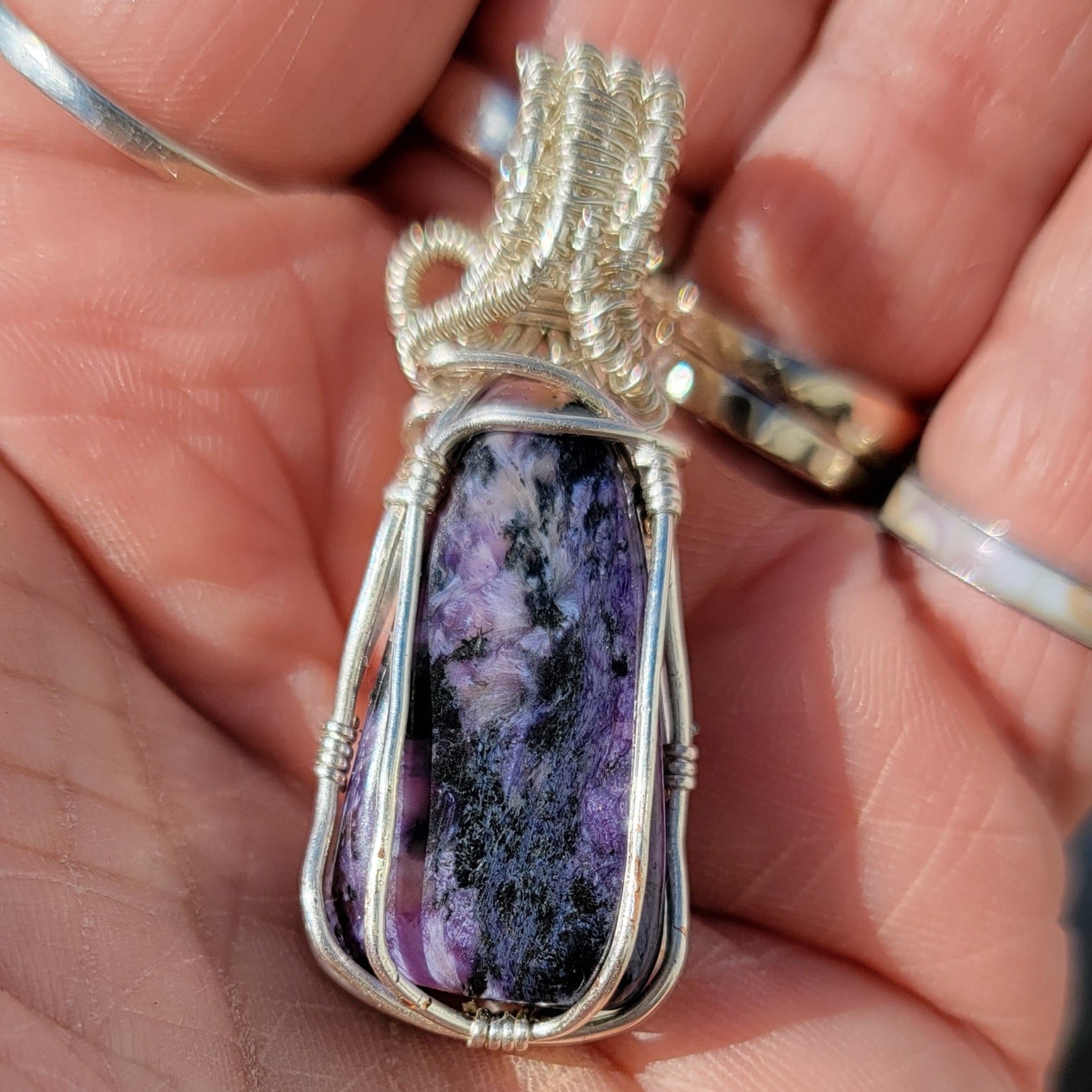 Charoite Pendent Handwrapped by CS