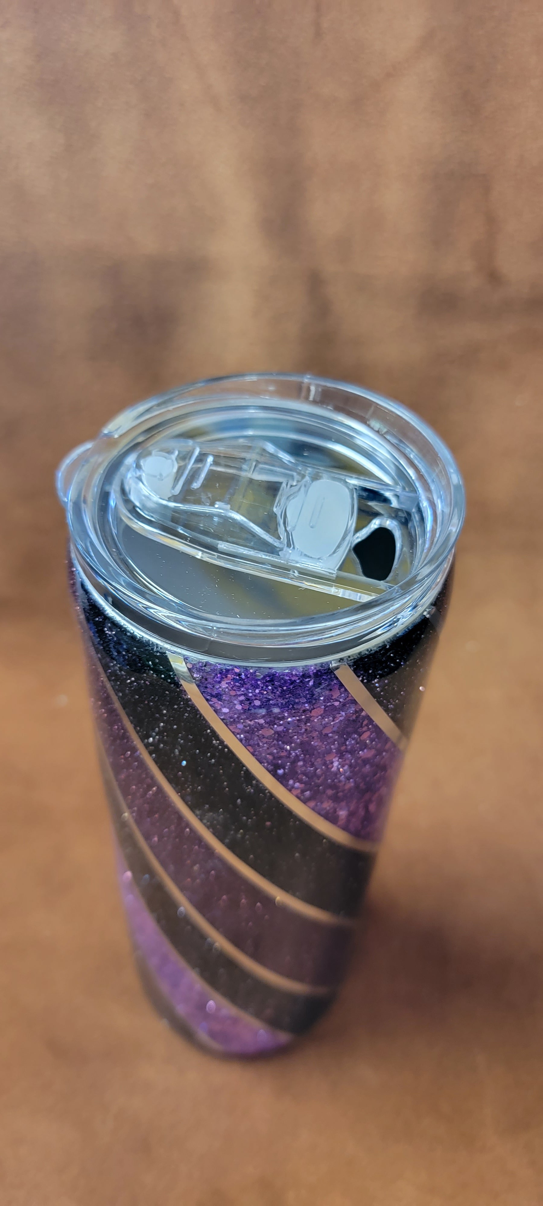 Glitter V shaped Pirple 20 oz Slim Tumbler