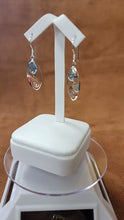 Vera Wolf Sterling Silver Earrings Light Blue Stone