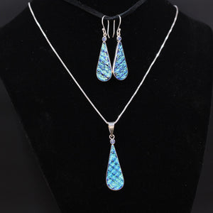 Dream Glass Tear Drop Jewelry Set