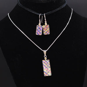 Sterling Silver Dream Glass Rain Drop Set