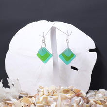 Multi Color Sea Glass Earrings