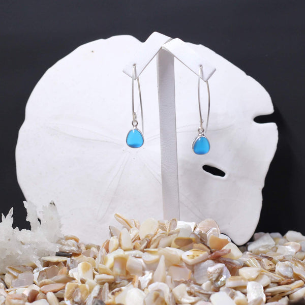 Sea Glass Hook Earrings