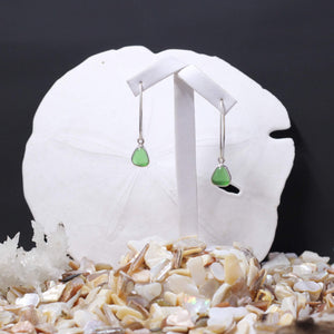 Sterling Silver 925 Handmade Sea Glass Earrings