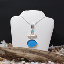 Handmade Sea Glass Necklace With Mother Of Pearl