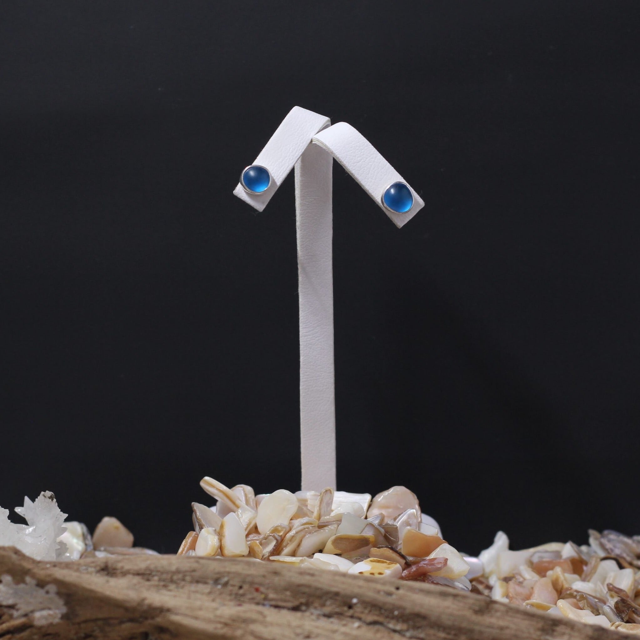 Multicolor Unique Sea Glass Earrings