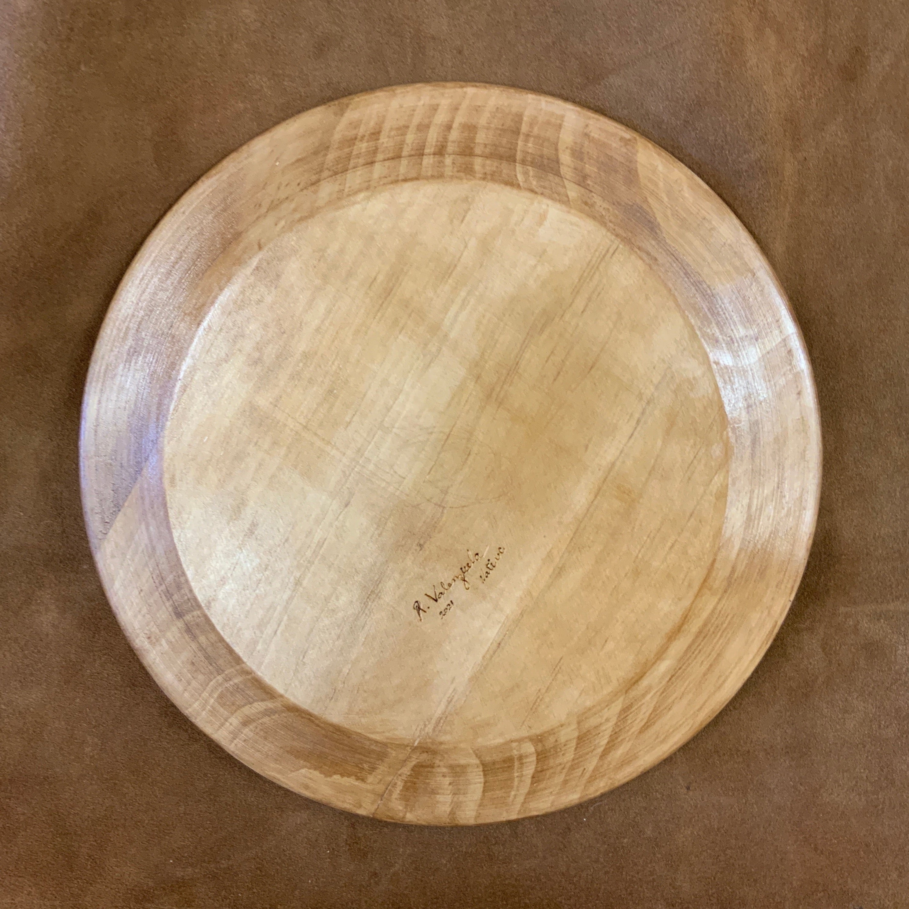 Native American Wood Plate Handmade
