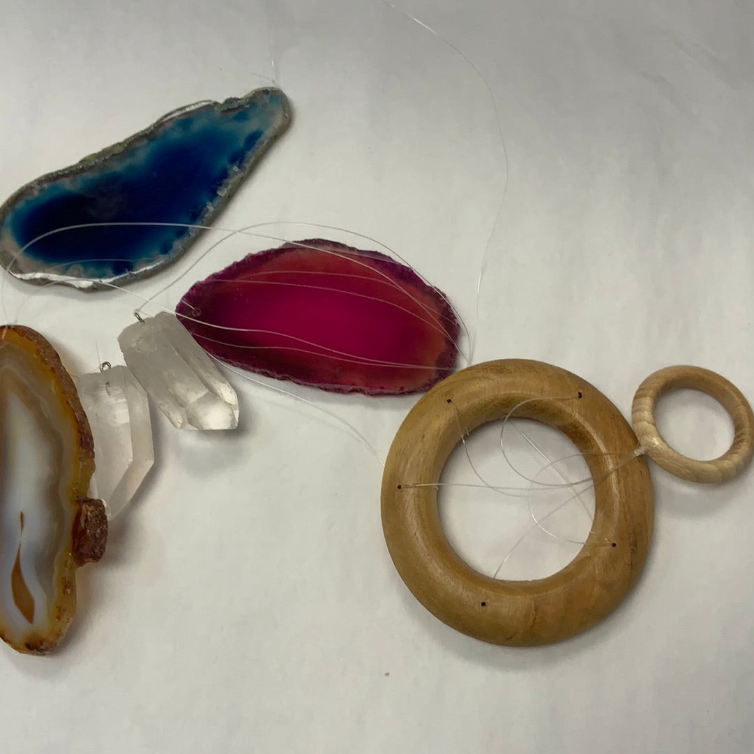 Sliced Agate and Crystal Chime