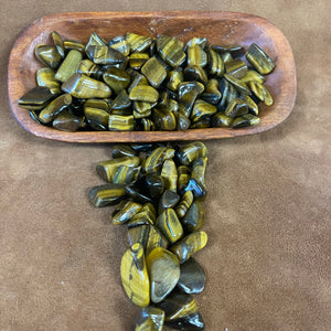 Tiger eye tumbled stone