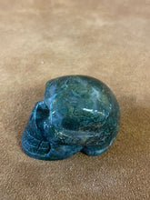 Moss Agate Gemstone Skull