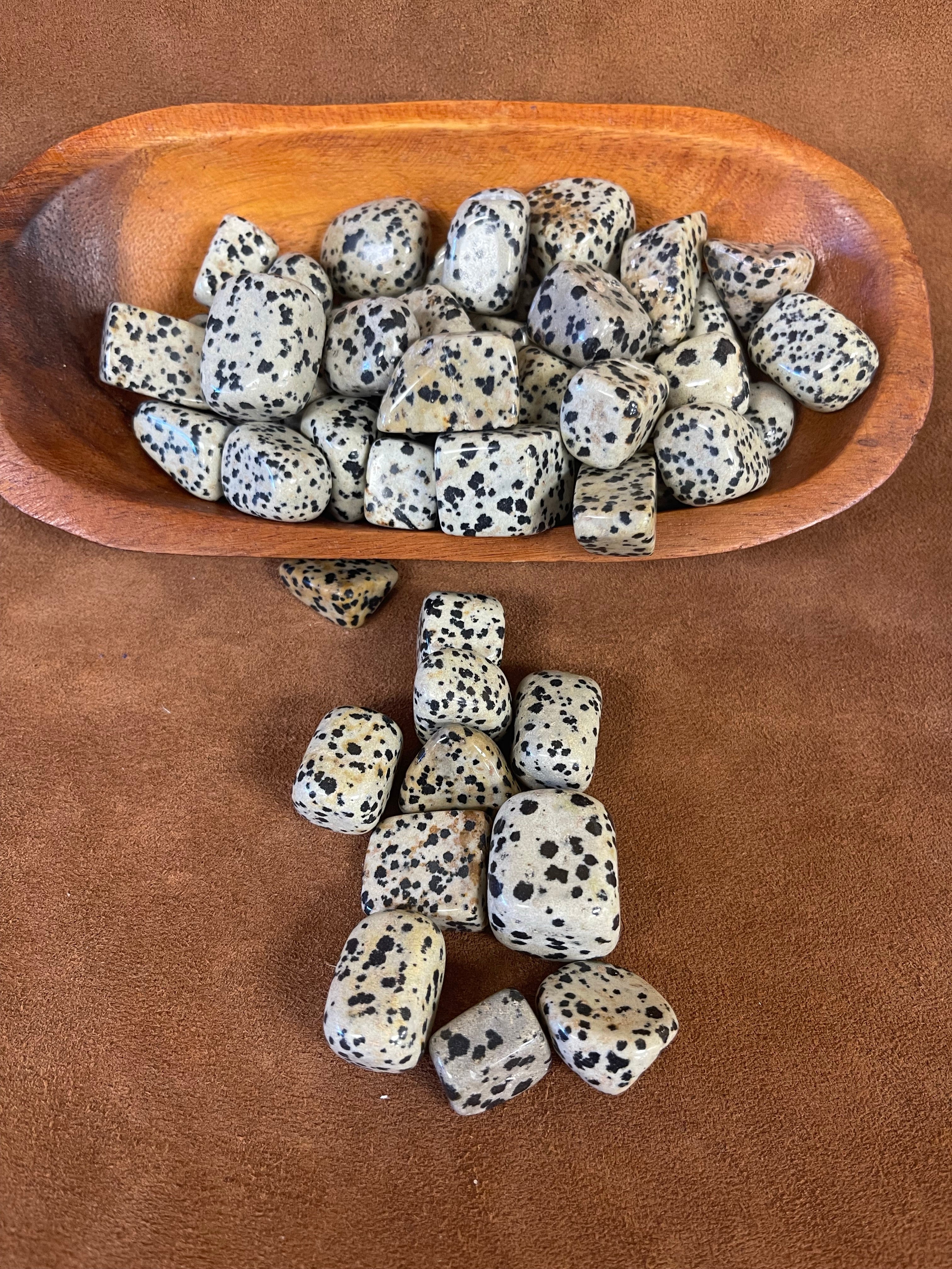 Dalmatian jasper tumbled stones