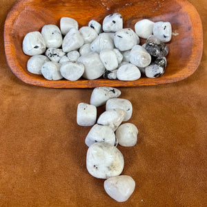 Rainbow moonstone tumbled stones