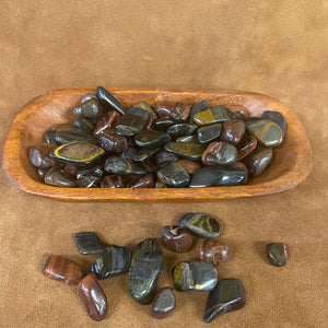 Red tiger eye tumbled stones