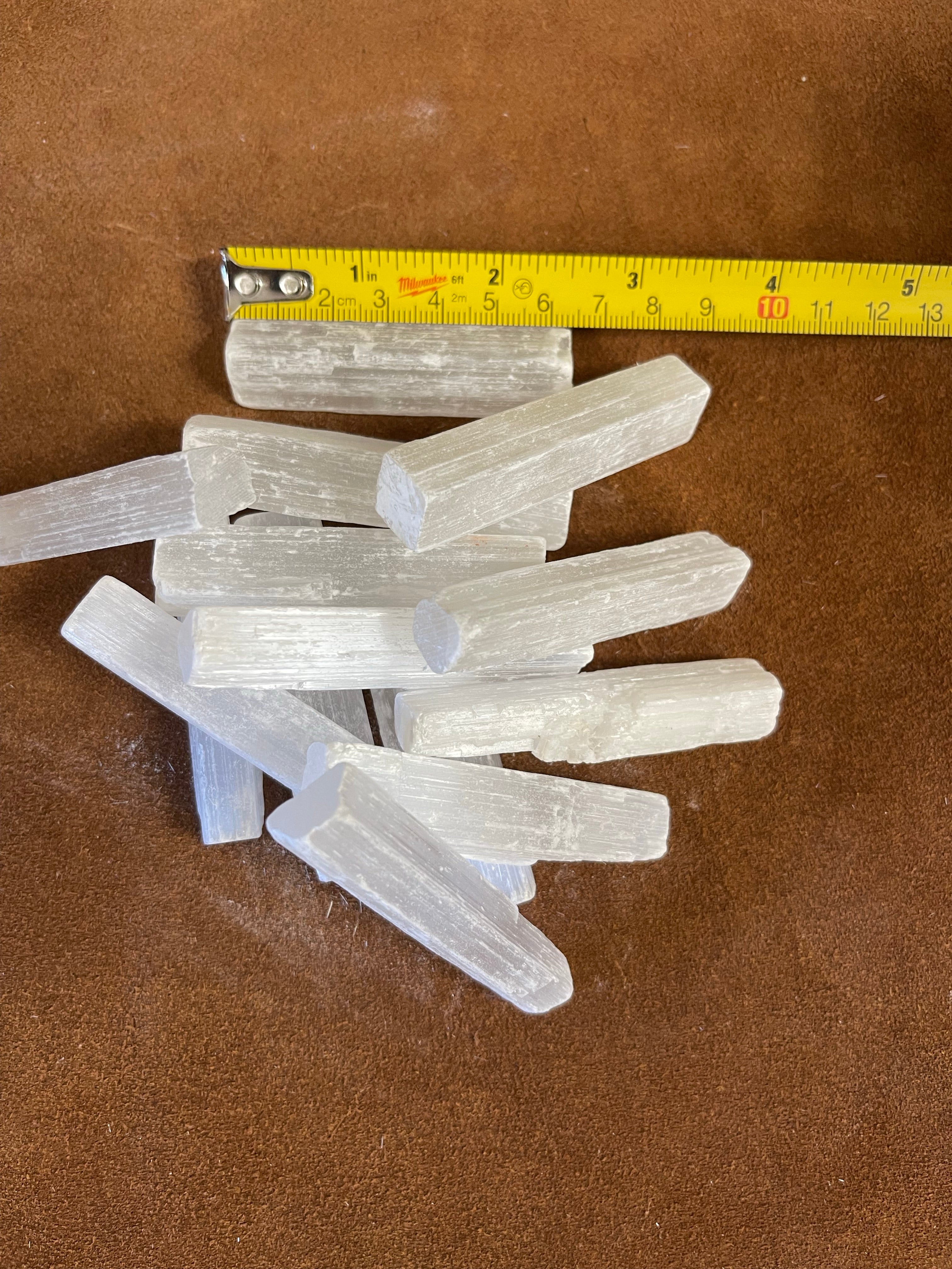 Selenite Positive Energy Minerals Sticks 2-2 1/2 in