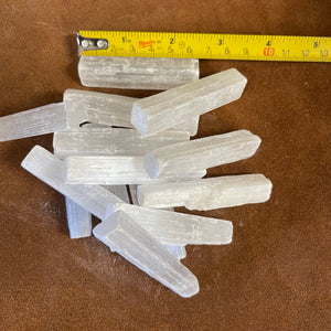 Selenite Positive Energy Minerals Sticks 2-2 1/2 in