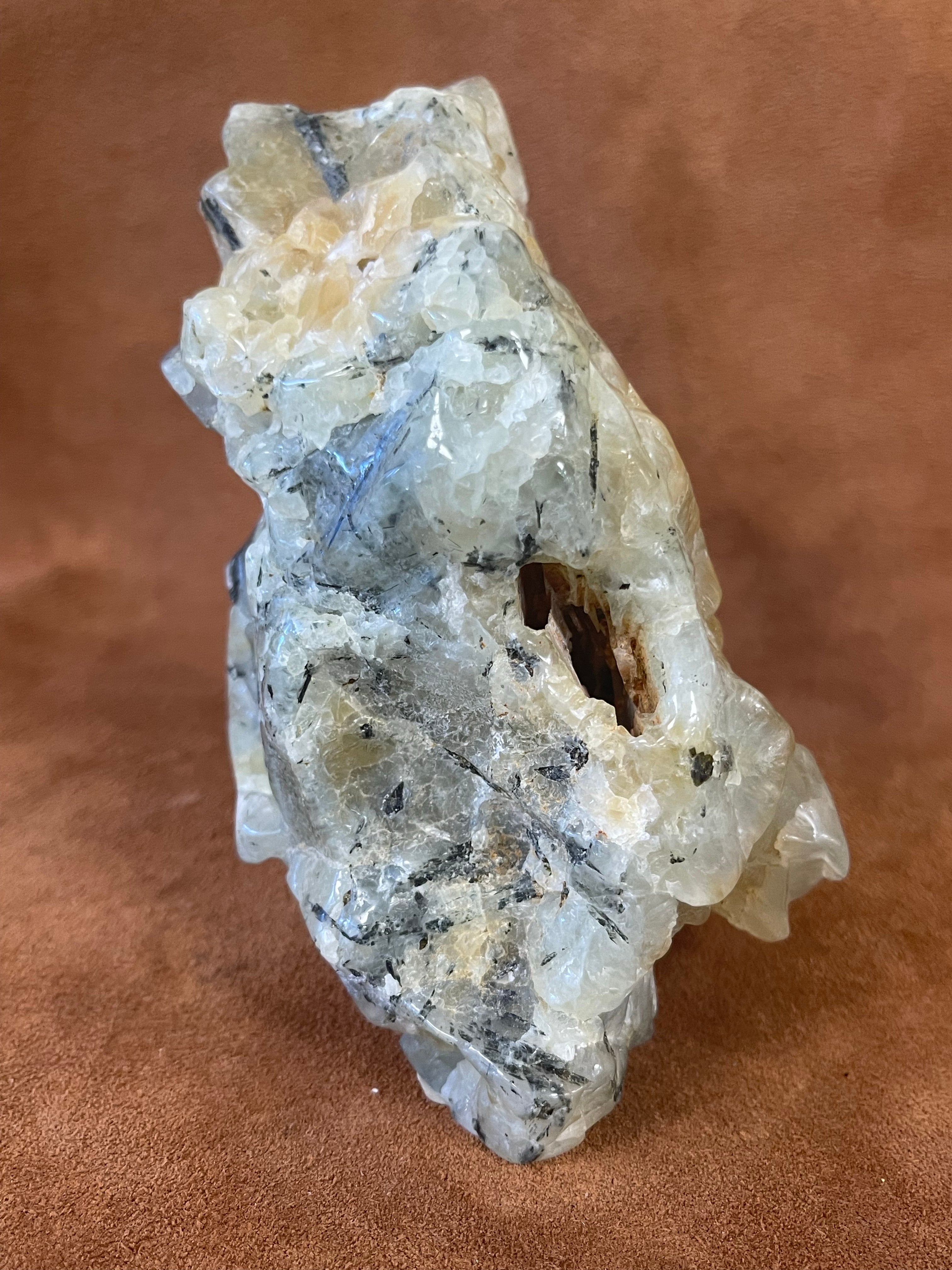 Prehnite Gemstone Skull