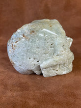 Prehnite Gemstone Skull
