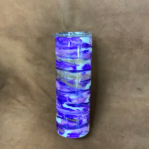 Purple and Gold 20 oz Slim Tumbler