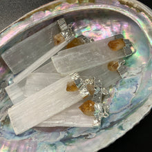 Selenite and Citrine Pendent