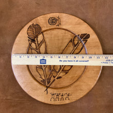 Native American Wood Plate Handmade