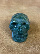 Moss Agate Gemstone Skull
